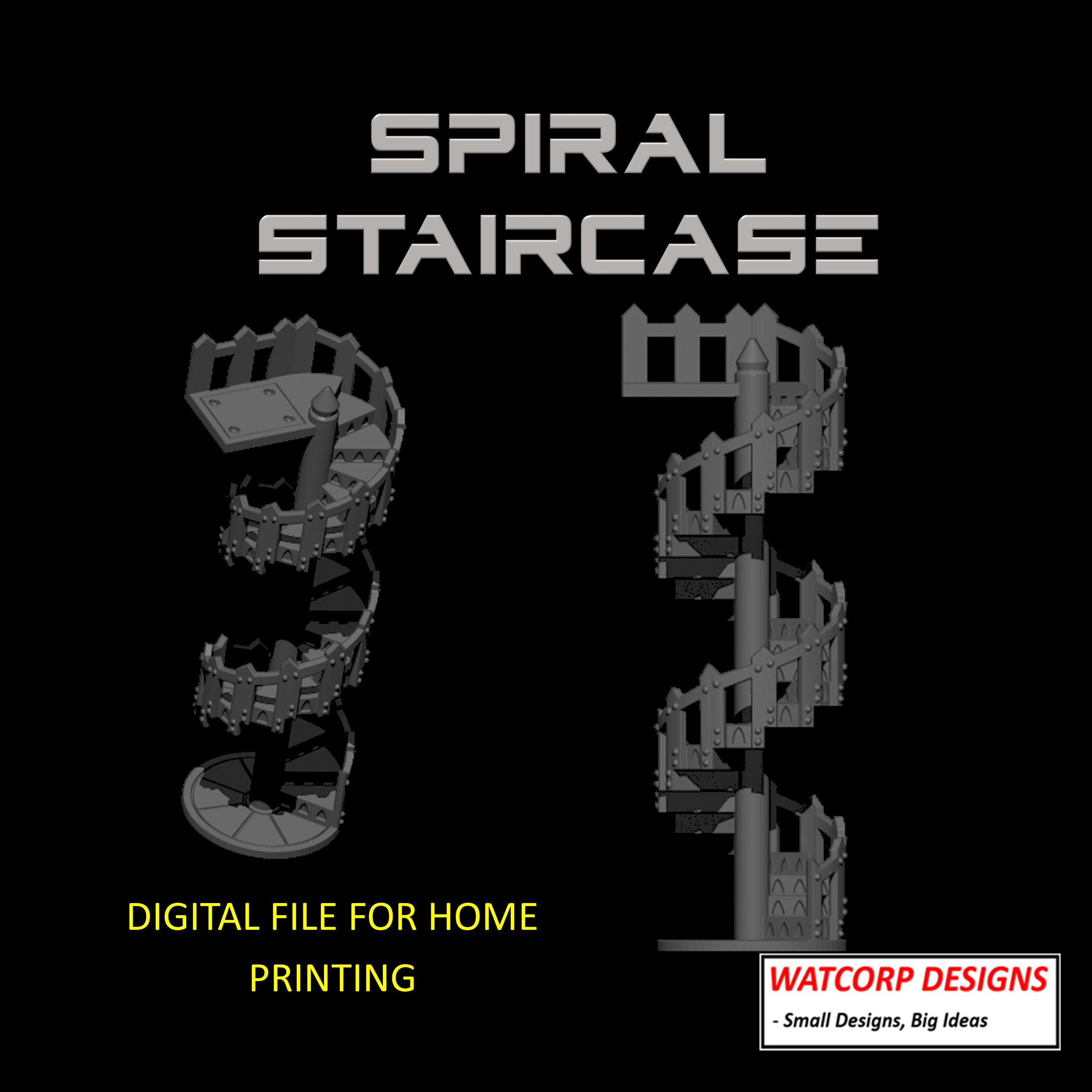 wargames Spiral Staircase digital STL